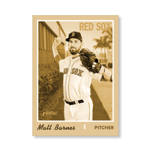 Matt Barnes 2019 Heritage High Number Base Cards Poster Gold Ed. # to 1- artbble-pos-19hbhn-1151-gold-s