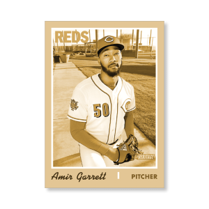Amir Garrett 2019 Heritage High Number Base Cards Poster Gold Ed. # to 1- artbble-pos-19hbhn-1156-gold-s