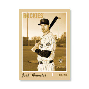 Josh Fuentes 2019 Heritage High Number Base Cards Poster Gold Ed. # to 1- artbble-pos-19hbhn-1157-gold-s