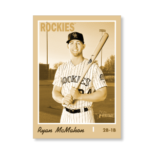 Ryan McMahon 2019 Heritage High Number Base Cards Poster Gold Ed. # to 1- artbble-pos-19hbhn-1159-gold-s
