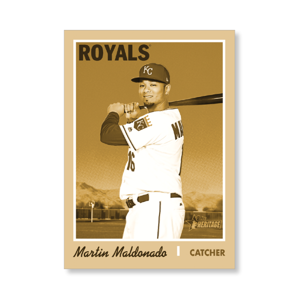 Martin Maldonado 2019 Heritage High Number Base Cards Poster Gold Ed. # to 1- artbble-pos-19hbhn-1161-gold-s