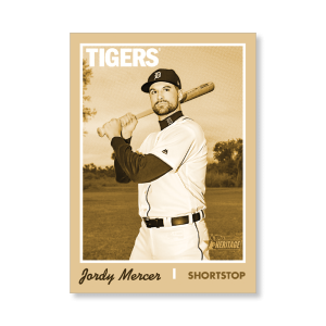 Jordy Mercer 2019 Heritage High Number Base Cards Poster Gold Ed. # to 1- artbble-pos-19hbhn-1166-gold-s