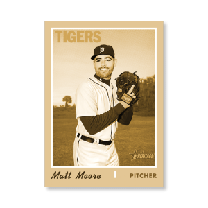 Matt Moore 2019 Heritage High Number Base Cards Poster Gold Ed. # to 1- artbble-pos-19hbhn-1167-gold-s