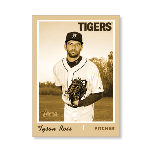 Tyson Ross 2019 Heritage High Number Base Cards Poster Gold Ed. # to 1- artbble-pos-19hbhn-1168-gold-s