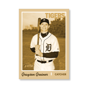 Grayson Greiner 2019 Heritage High Number Base Cards Poster Gold Ed. # to 1- artbble-pos-19hbhn-1169-gold-s