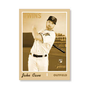 Jake Cave 2019 Heritage High Number Base Cards Poster Gold Ed. # to 1- artbble-pos-19hbhn-1171-gold-s