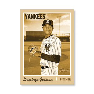Domingo German 2019 Heritage High Number Base Cards Poster Gold Ed. # to 1- artbble-pos-19hbhn-1175-gold-s