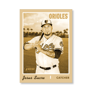 Jesus Sucre 2019 Heritage High Number Base Cards Poster Gold Ed. # to 1- artbble-pos-19hbhn-1177-gold-s