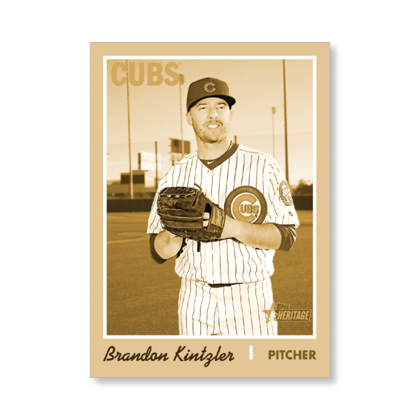 Brandon Kintzler 2019 Heritage High Number Base Cards Poster Gold Ed. # to 1- artbble-pos-19hbhn-1178-gold-s