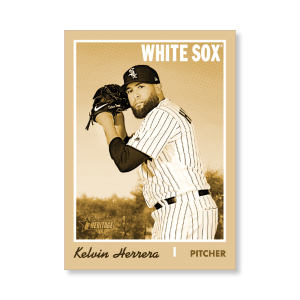 Kelvin Herrera 2019 Heritage High Number Base Cards Poster Gold Ed. # to 1- artbble-pos-19hbhn-1180-gold-s