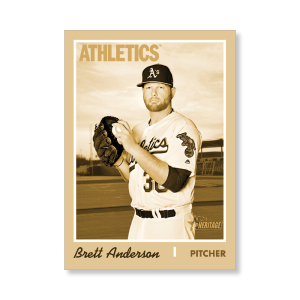 Brett Anderson 2019 Heritage High Number Base Cards Poster Gold Ed. # to 1- artbble-pos-19hbhn-1188-gold-s