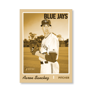 Aaron Sanchez 2019 Heritage High Number Base Cards Poster Gold Ed. # to 1- artbble-pos-19hbhn-1190-gold-s