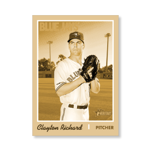 Clayton Richard 2019 Heritage High Number Base Cards Poster Gold Ed. # to 1- artbble-pos-19hbhn-1191-gold-s