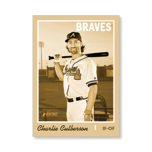 Charlie Culberson 2019 Heritage High Number Base Cards Poster Gold Ed. # to 1- artbble-pos-19hbhn-1193-gold-s