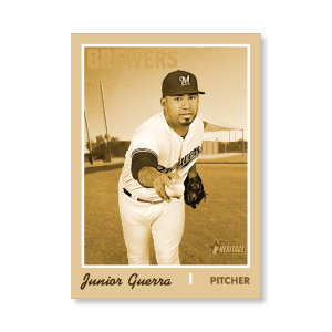 Junior Guerra 2019 Heritage High Number Base Cards Poster Gold Ed. # to 1- artbble-pos-19hbhn-1194-gold-s