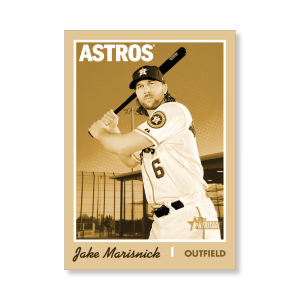 Jake Marisnick 2019 Heritage High Number Base Cards Poster Gold Ed. # to 1- artbble-pos-19hbhn-1199-gold-s