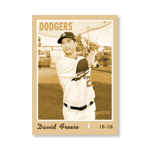 David Freese 2019 Heritage High Number Base Cards Poster Gold Ed. # to 1- artbble-pos-19hbhn-1202-gold-s