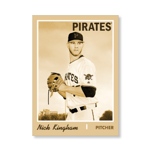Nick Kingham 2019 Heritage High Number Base Cards Poster Gold Ed. # to 1- artbble-pos-19hbhn-1212-gold-s