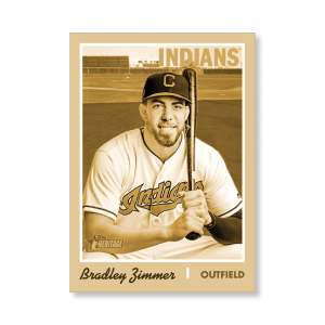Bradley Zimmer 2019 Heritage High Number Base Cards Poster Gold Ed. # to 1- artbble-pos-19hbhn-1222-gold-s