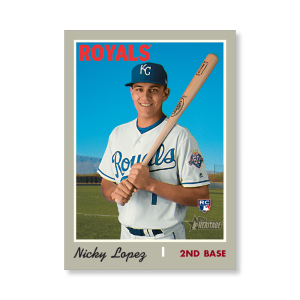 Nicky Lopez 2019 Heritage High Number Base Cards Poster # to 99- artbble-pos-19hbhn-1232-s