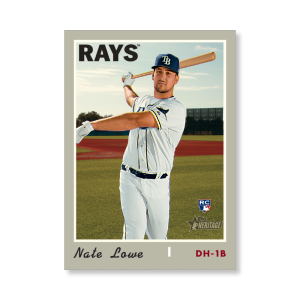 Nate Lowe 2019 Heritage High Number Base Cards Poster # to 99- artbble-pos-19hbhn-1235-s