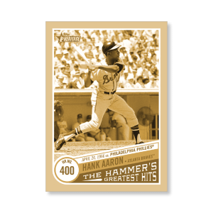 Hank Aaron 2019 Heritage High Number The Hammers Greatest Hits Poster Gold Ed. # to 1- artbble-pos-19hbhn-2106-gold-s