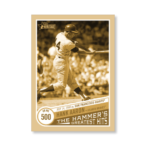 Hank Aaron 2019 Heritage High Number The Hammers Greatest Hits Poster Gold Ed. # to 1- artbble-pos-19hbhn-2107-gold-s