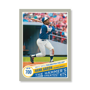 Hank Aaron 2019 Heritage High Number The Hammers Greatest Hits Poster # to 99- artbble-pos-19hbhn-2109-s