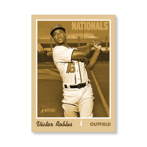 Victor Robles 2019 Heritage High Number Base Card Short Printed Cards Poster Gold Ed. # to 1- artbble-pos-19hbhn-2126-gold-s