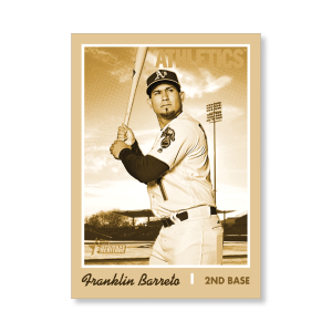 Franklin Barreto 2019 Heritage High Number Base Card Short Printed Cards Poster Gold Ed. # to 1- artbble-pos-19hbhn-2139-gold-s