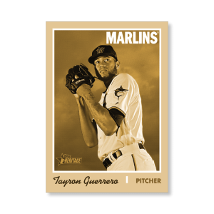 Tayron Guerrero 2019 Heritage High Number Base Card Short Printed Cards Poster Gold Ed. # to 1- artbble-pos-19hbhn-2144-gold-s