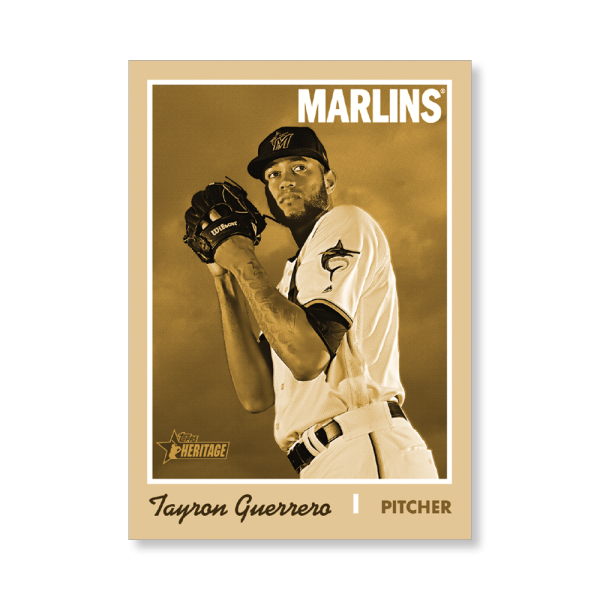 Tayron Guerrero 2019 Heritage High Number Base Card Short Printed Cards Poster Gold Ed. # to 1- artbble-pos-19hbhn-2144-gold-s