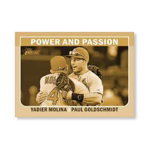 St. Louis Cardinals 2019 Heritage High Number Combo Cards Poster Gold Ed. # to 1- artbble-pos-19hbhn-2474-gold-s