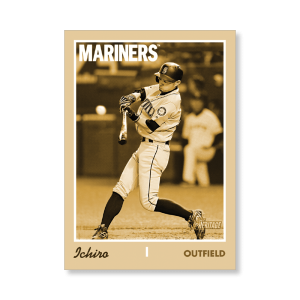 Ichiro 2019 Heritage High Number Action Image Variations Poster Gold Ed. # to 1- artbble-pos-19hbhn-2506-gold-s