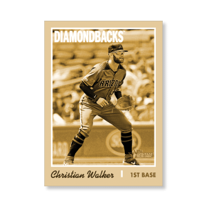 Christian Walker 2019 Heritage High Number Action Image Variations Poster Gold Ed. # to 1- artbble-pos-19hbhn-2511-gold-s