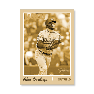 Alex Verdugo 2019 Heritage High Number Action Image Variations Poster Gold Ed. # to 1- artbble-pos-19hbhn-2517-gold-s