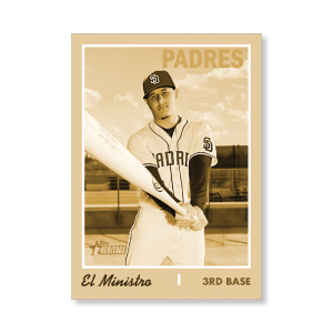 Manny Machado 2019 Heritage High Number Nickname Variations Poster Gold Ed. # to 1- artbble-pos-19hbhn-2582-gold-s