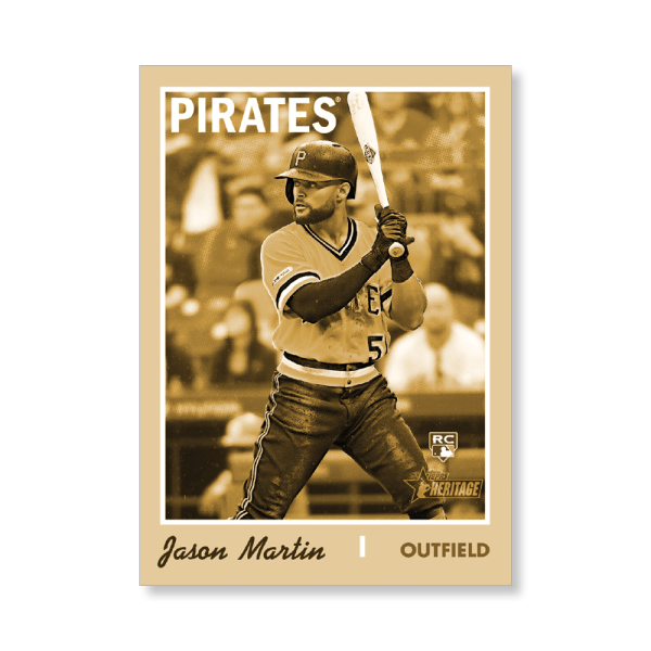 Jason Martin 2019 Heritage High Number Throwback Uniforms Poster Gold Ed. # to 1- artbble-pos-19hbhn-2609-gold-s
