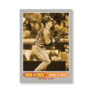 Zack Greinke 2019 Heritage High Number Now and Then Poster Gold Ed. # to 1- artbble-pos-19hbhn-2653-gold-s