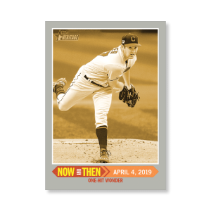 Trevor Bauer 2019 Heritage High Number Now and Then Poster Gold Ed. # to 1- artbble-pos-19hbhn-2655-gold-s