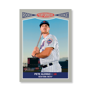Pete Alonso 2019 Heritage High Number Rookie Performers Poster # to 99- artbble-pos-19hbhn-2672-s