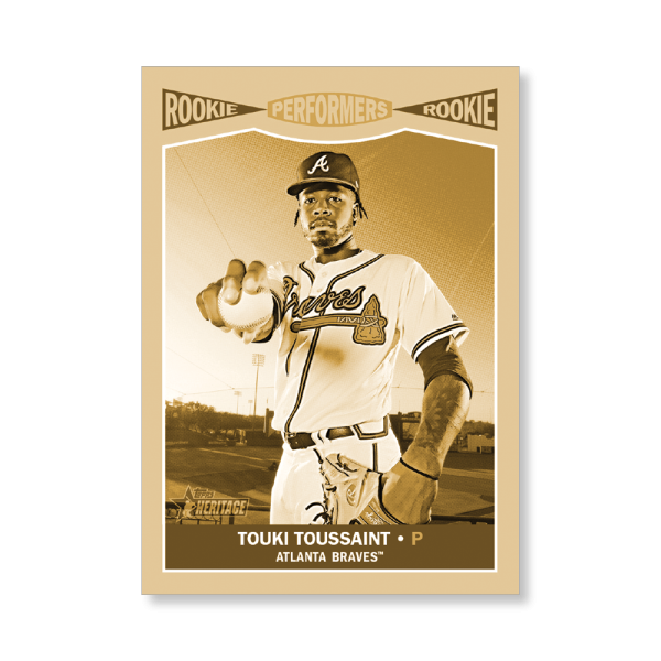 Touki Toussaint 2019 Heritage High Number Rookie Performers Poster Gold Ed. # to 1- artbble-pos-19hbhn-2682-gold-s