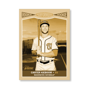 Carter Kieboom 2019 Heritage High Number Rookie Performers Poster Gold Ed. # to 1- artbble-pos-19hbhn-2684-gold-s