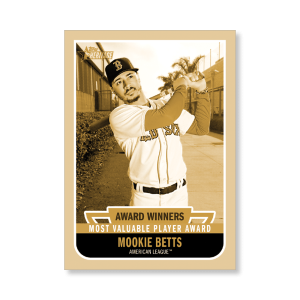 Mookie Betts 2019 Heritage High Number Award Winners Poster Gold Ed. # to 1- artbble-pos-19hbhn-3400-gold-s