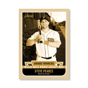 Steve Pearce 2019 Heritage High Number Award Winners Poster Gold Ed. # to 1- artbble-pos-19hbhn-3406-gold-s