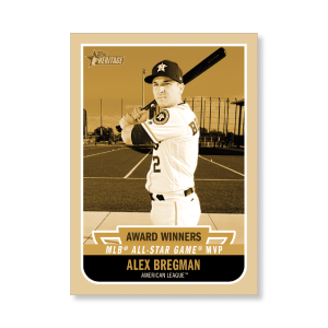 Alex Bregman 2019 Heritage High Number Award Winners Poster Gold Ed. # to 1- artbble-pos-19hbhn-3407-gold-s