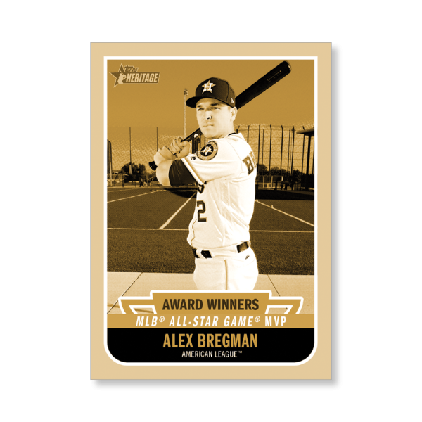 Alex Bregman 2019 Heritage High Number Award Winners Poster Gold Ed. # to 1- artbble-pos-19hbhn-3407-gold-s