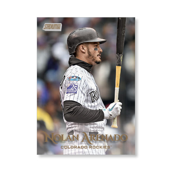 Nolan Arenado 2019 Topps Stadium Club Baseball Base Cards Poster Gold Ed. # to 1- artbble-pos-19scbb-1007-gold-s