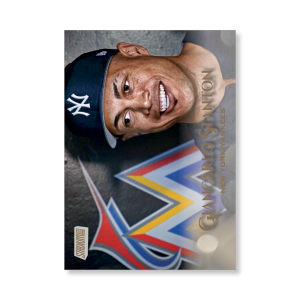 Giancarlo Stanton 2019 Topps Stadium Club Baseball Base Cards Poster Gold Ed. # to 1- artbble-pos-19scbb-1008-gold-s