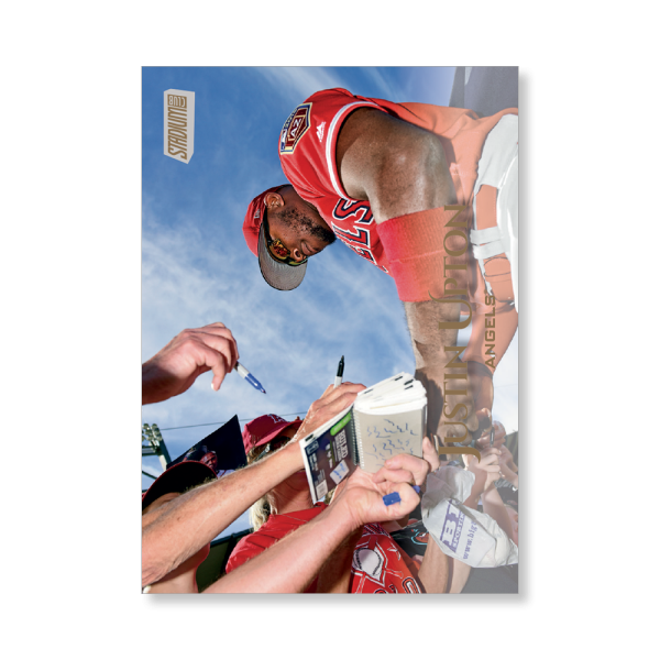 Justin Upton 2019 Topps Stadium Club Baseball Base Cards Poster Gold Ed. # to 1- artbble-pos-19scbb-1017-gold-s